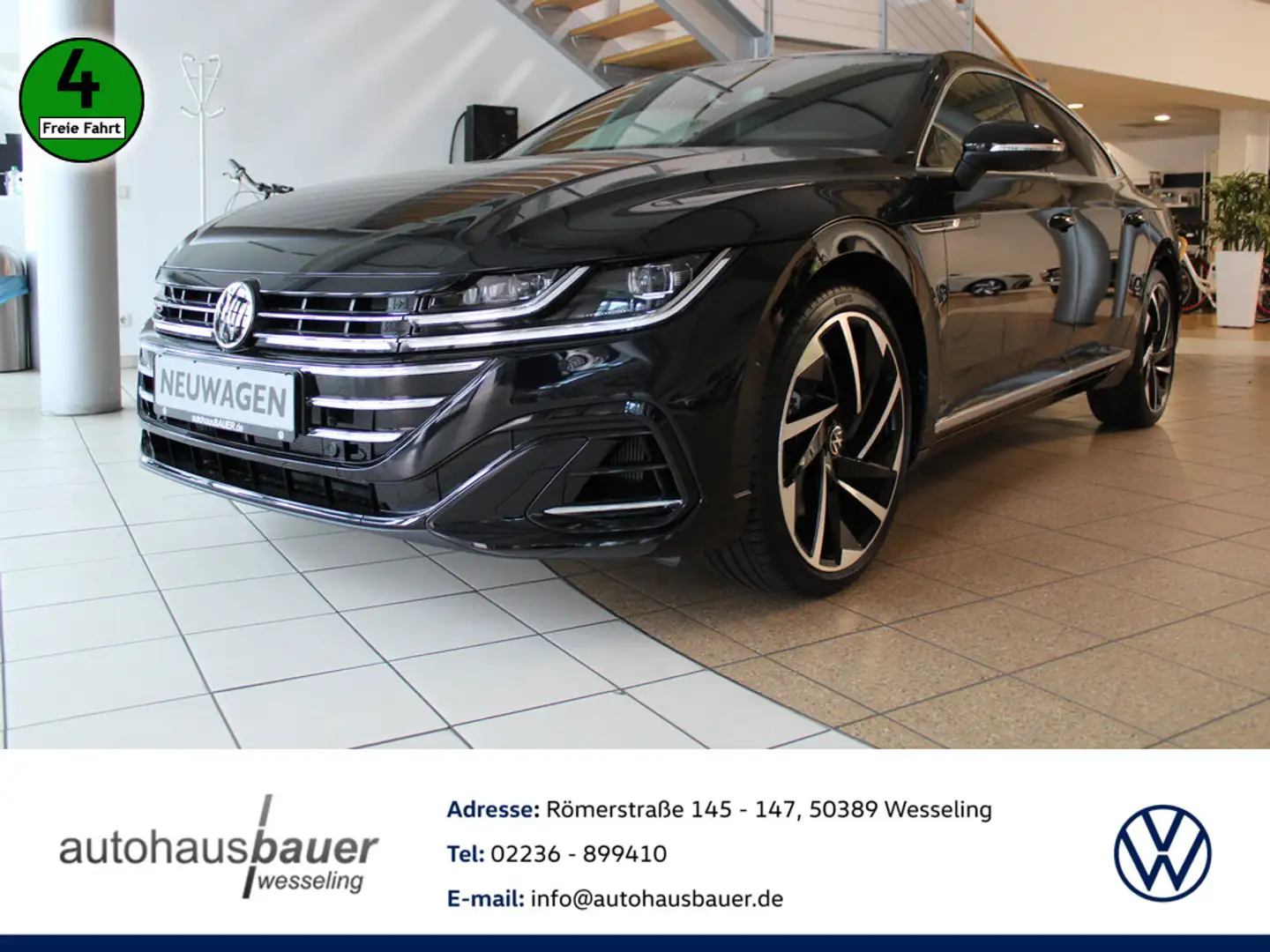 Volkswagen Arteon 2,0l R-Line 4Motion *IQLED,APP,ACC,AWD* Schwarz - 1