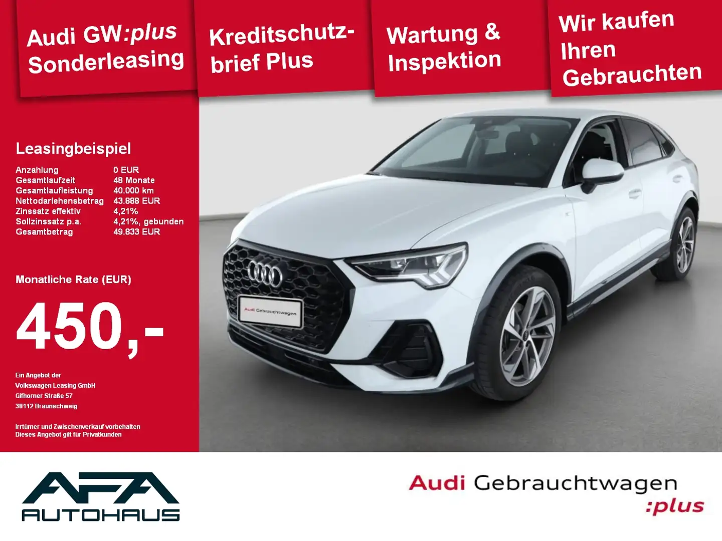 Audi Q3 Sportback 35 TFSI S-Line S tronic AHK*Navi*19 Weiß - 1