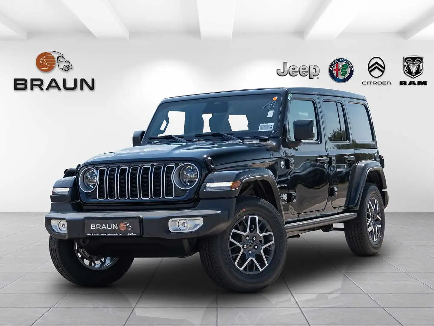 Jeep Wrangler MY24 Sahara 2.0l T-GDI Ultd. Sky-One Noir - 1