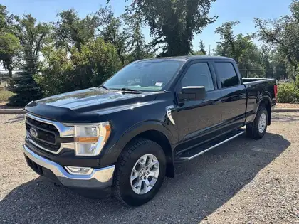 Black 2022 Ford F-150 Pickup Truck Four-Wheel Drive Automatic