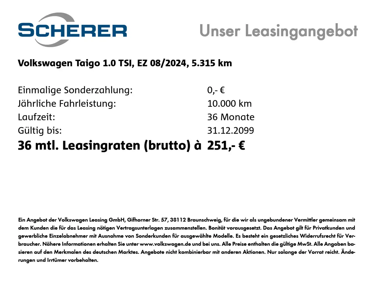 Volkswagen Taigo 1.0 TSI LED CARPLAY PDC 5J Garantie Silber - 2