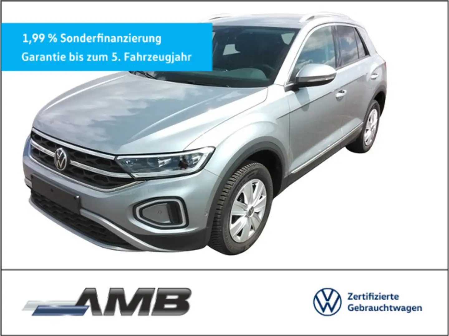 Volkswagen T-Roc Style 2.0 TDI 4MO DSG/AHK/Standhz/03.29Gar Plateado - 1