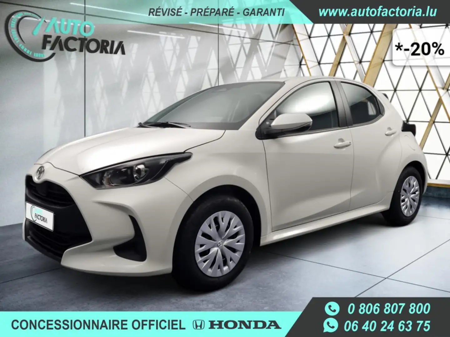 Toyota Yaris -20% 1.5 HYB 116 BVA+MIRRORLINK+CAM+CLIM+Opts Beige - 1