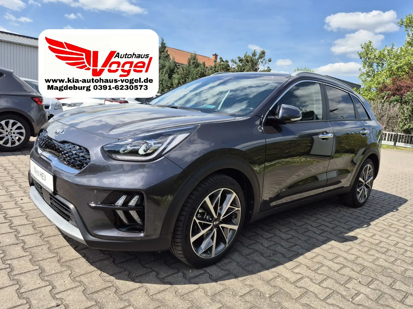 Kia Niro 1.6 GDI Hybrid Spirit DCT6 Leder Navi Keyless Go Gris - 1