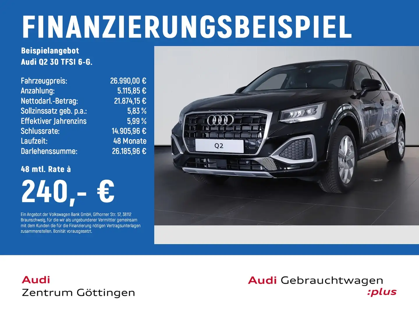 Audi Q2 30 TFSI 6-G. advanced +SMARTPH.INTERF.+VCpl. Noir - 2