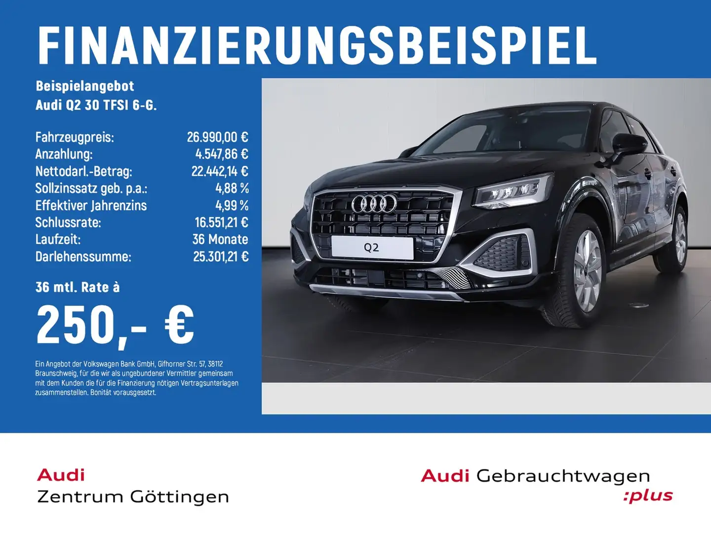 Audi Q2 30 TFSI 6-G. advanced +SMARTPH.INTERF.+VCpl. Black - 2