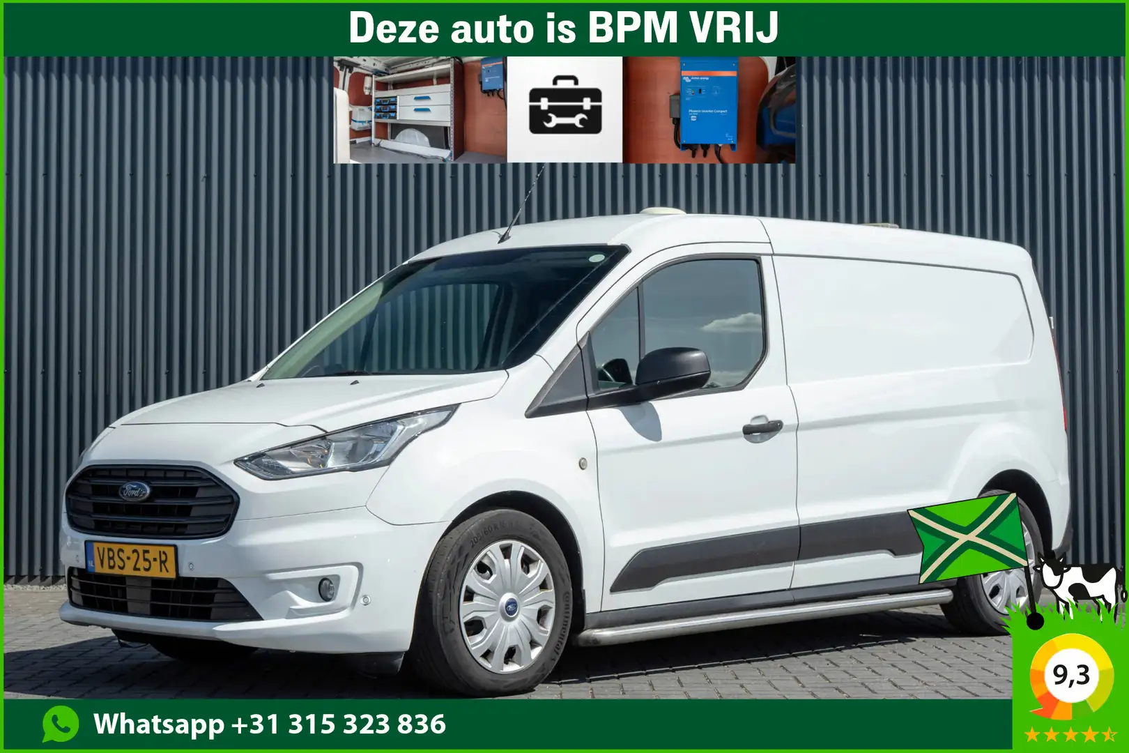 Ford Transit Connect | L2H1 | Cruise | Omvormer | Inrichting | Airco | Wit - 1