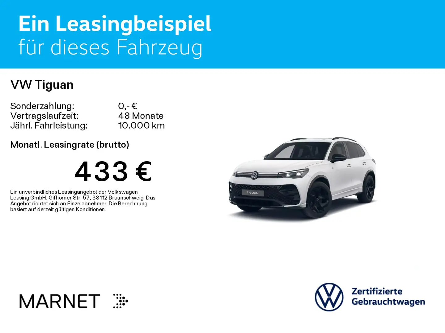 Volkswagen Tiguan 2.0 TDI DSG  R-Line Black Style* Navi*AHK Weiß - 2