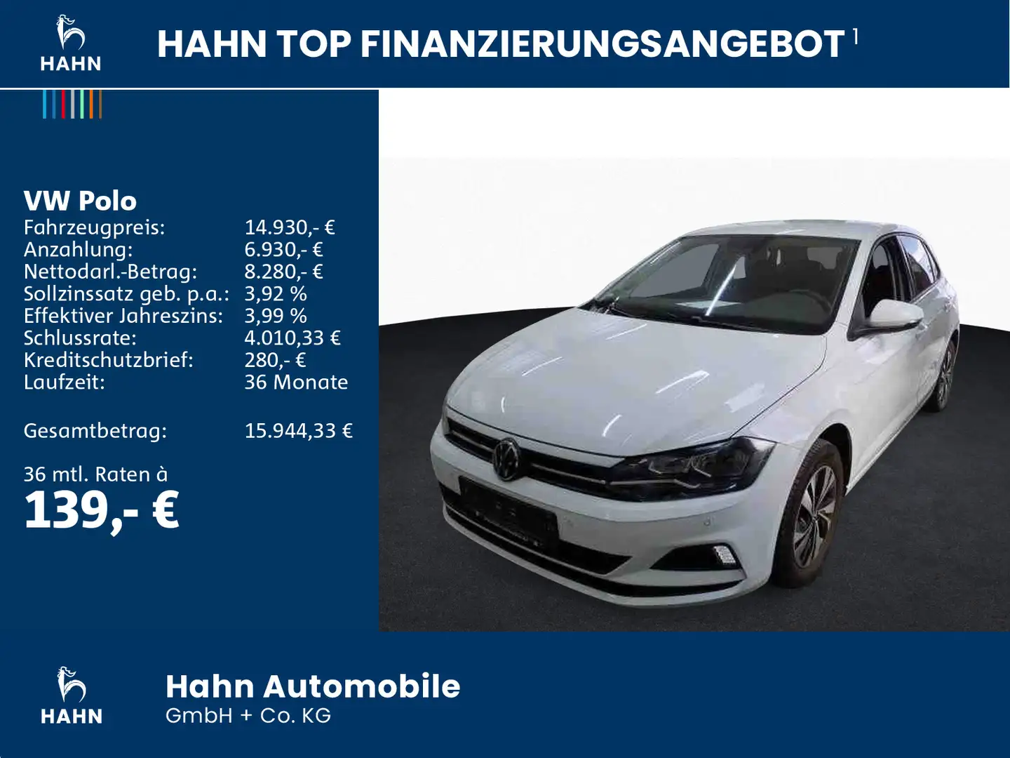 Volkswagen Polo 1.0 Comfortline Einparkhilfe Sitzheizung Weiß - 2