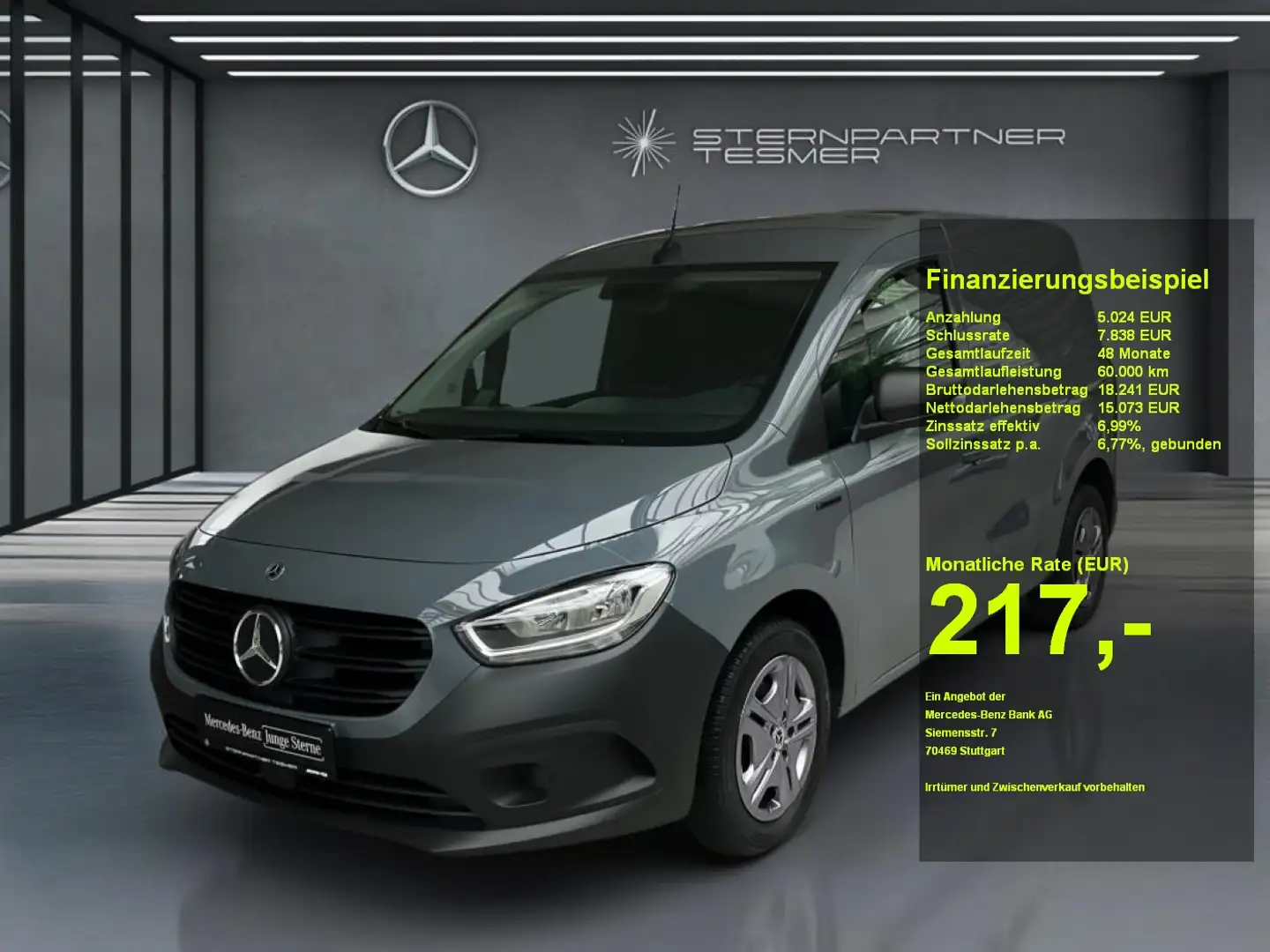Mercedes-Benz Citan e  Kasten PRO Standard AHK, Kamera 5 J Garantie Grau - 1