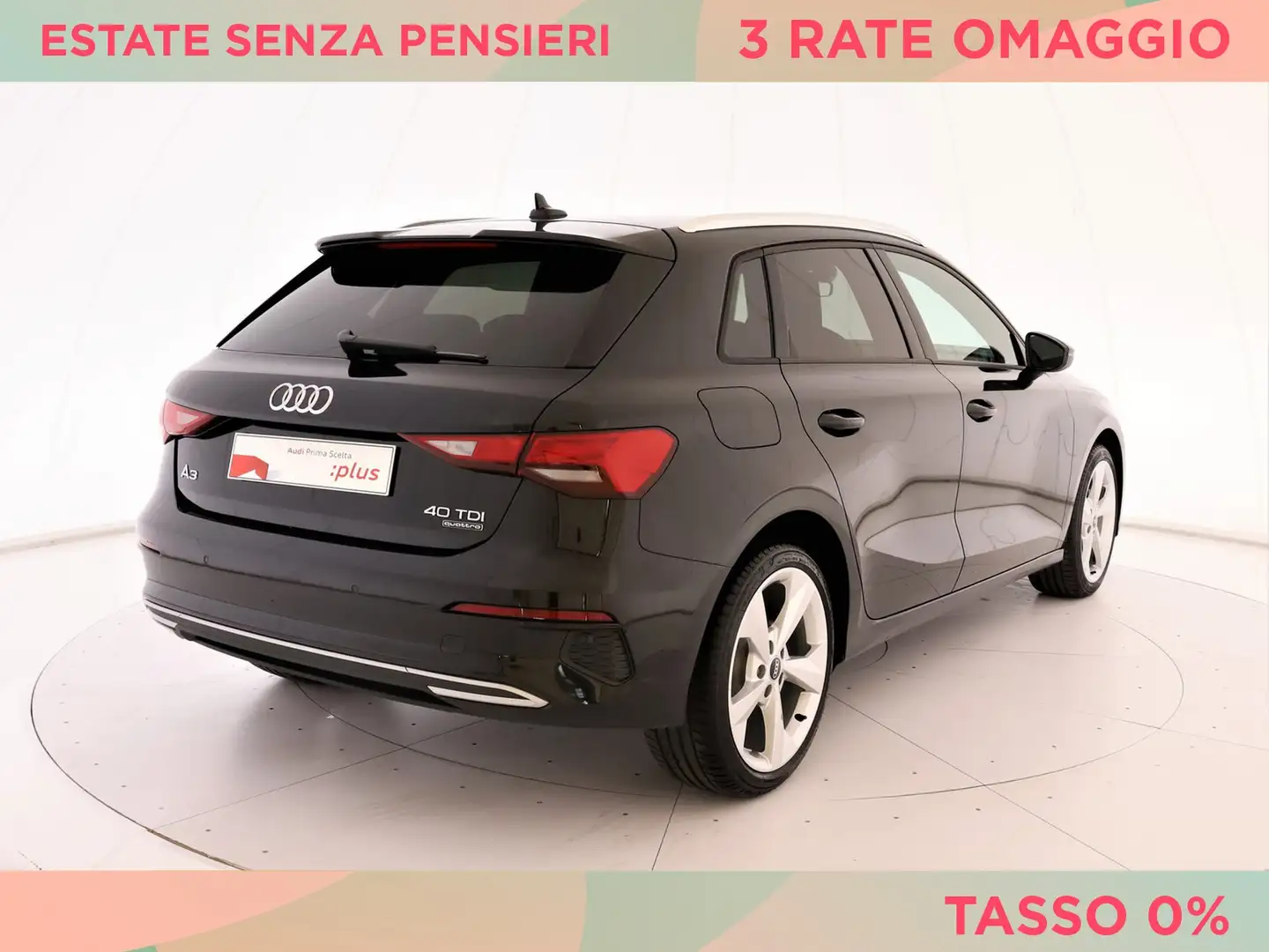 Audi A3 sportback 40 2.0 tdi business advanced quattro s-t Nero - 2