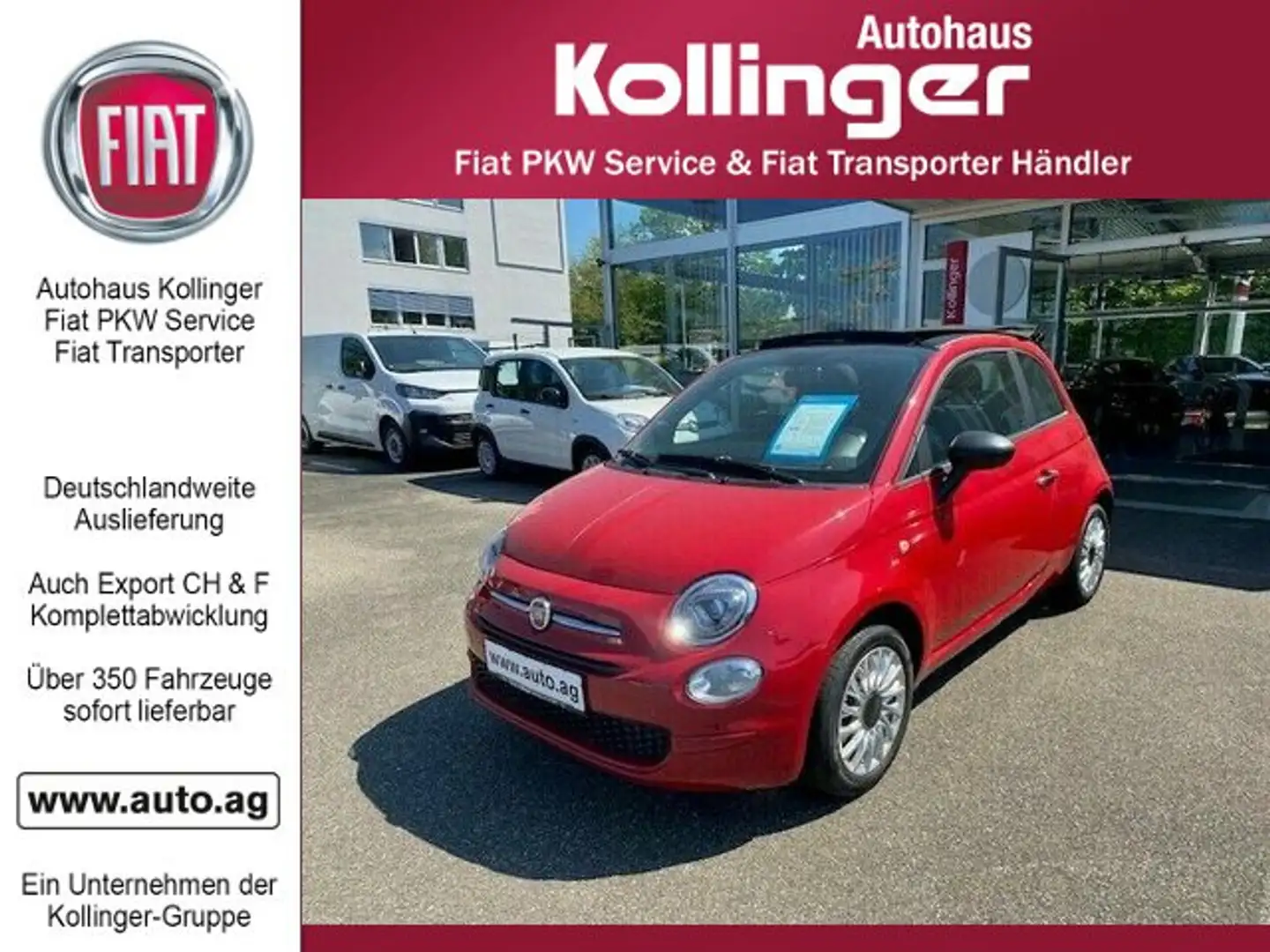 Fiat 500C 1.0 M-HYBRID CABRIOLET KOMFORT Rot - 1