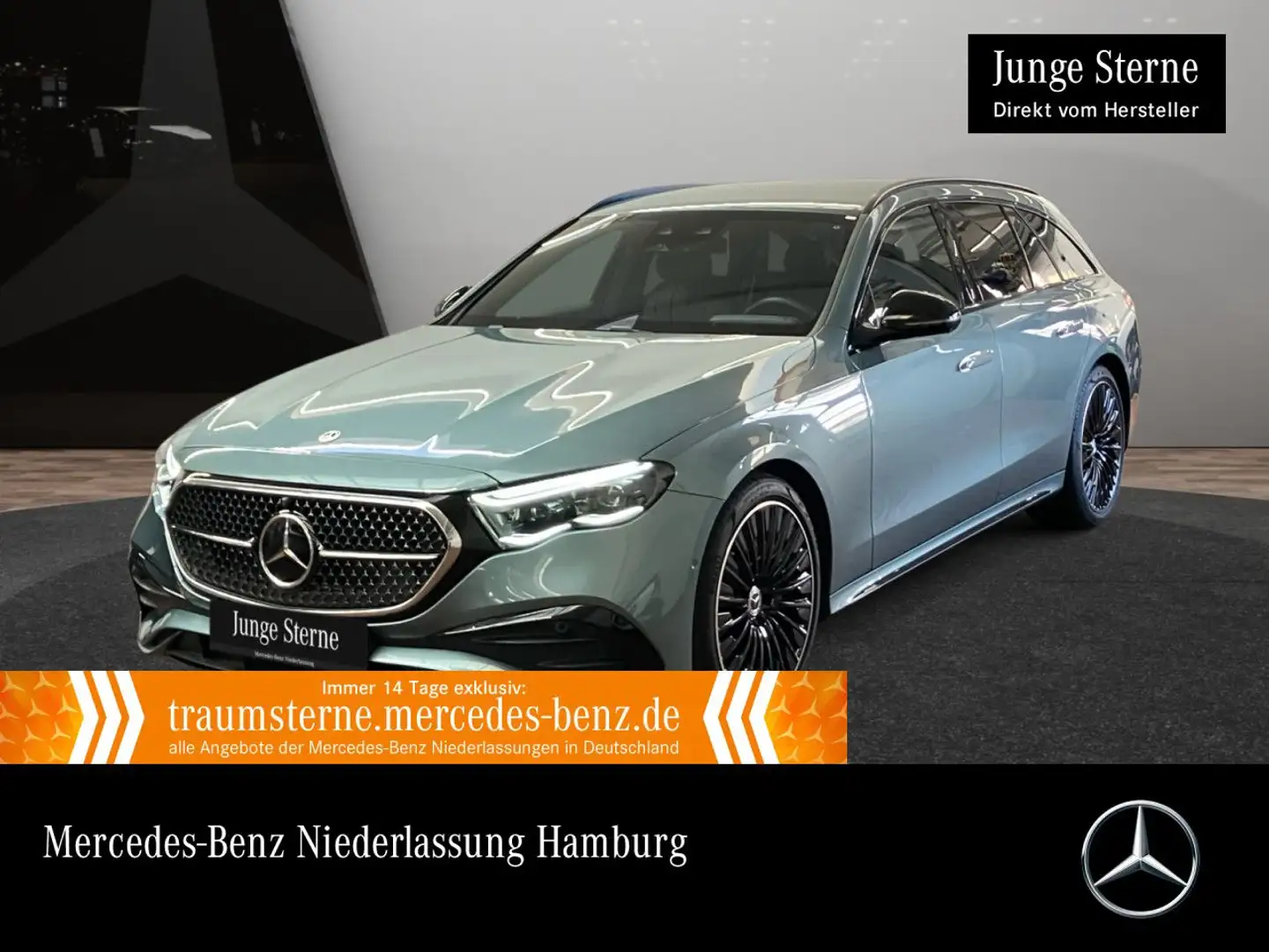 Mercedes-Benz E 220 d T AMG Fahrass 360° Burmester Distr. Night Argent - 1