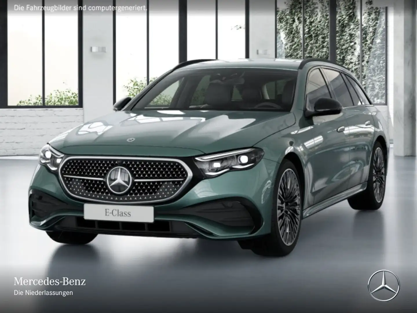 Mercedes-Benz E 220 d T AMG Fahrass 360° Burmester Distr. Night Silber - 2