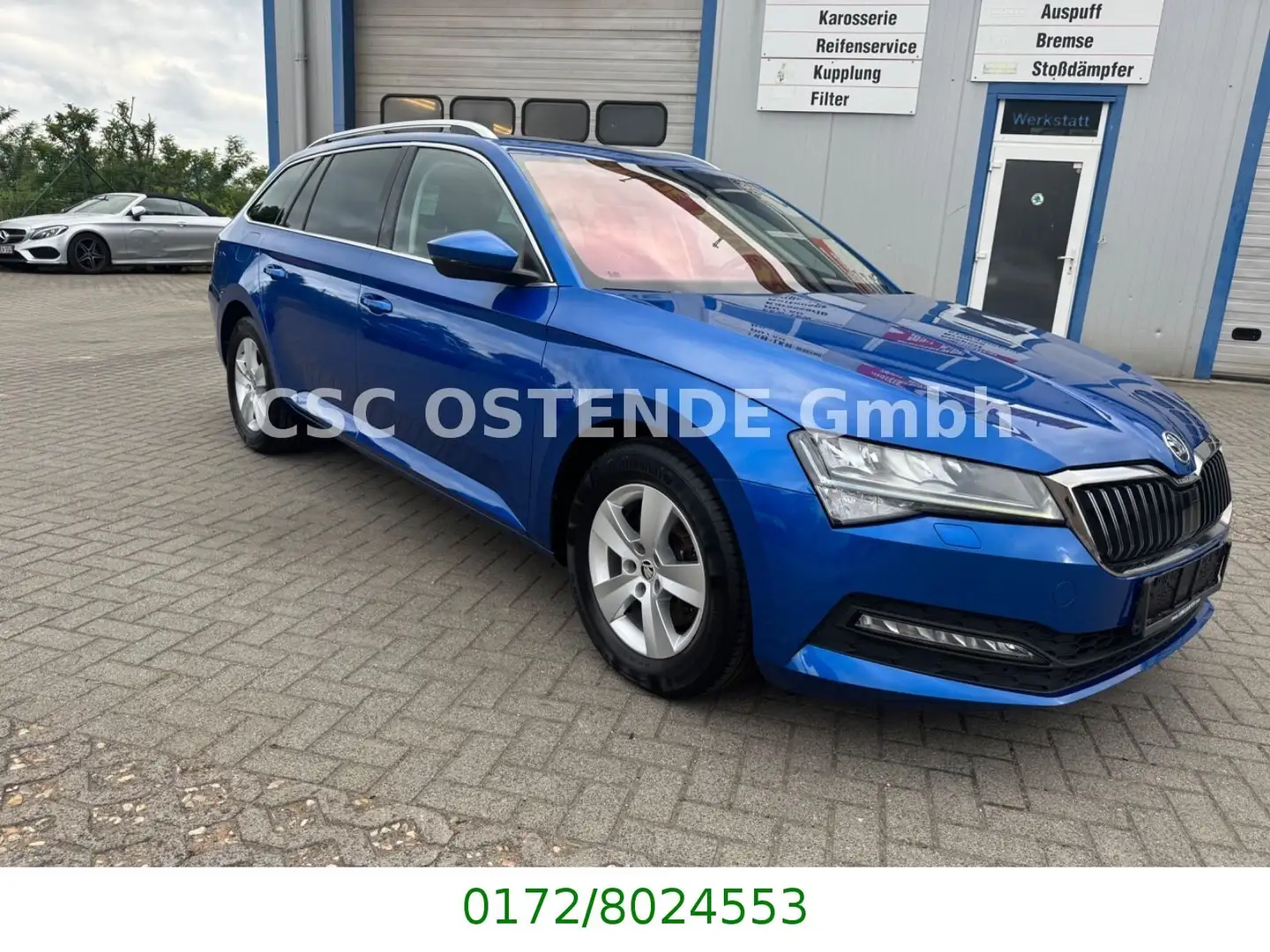 Skoda Superb 1.5 TSI DSG PANO VIR ACC LED AHK TOTW.1.H Blauw - 1