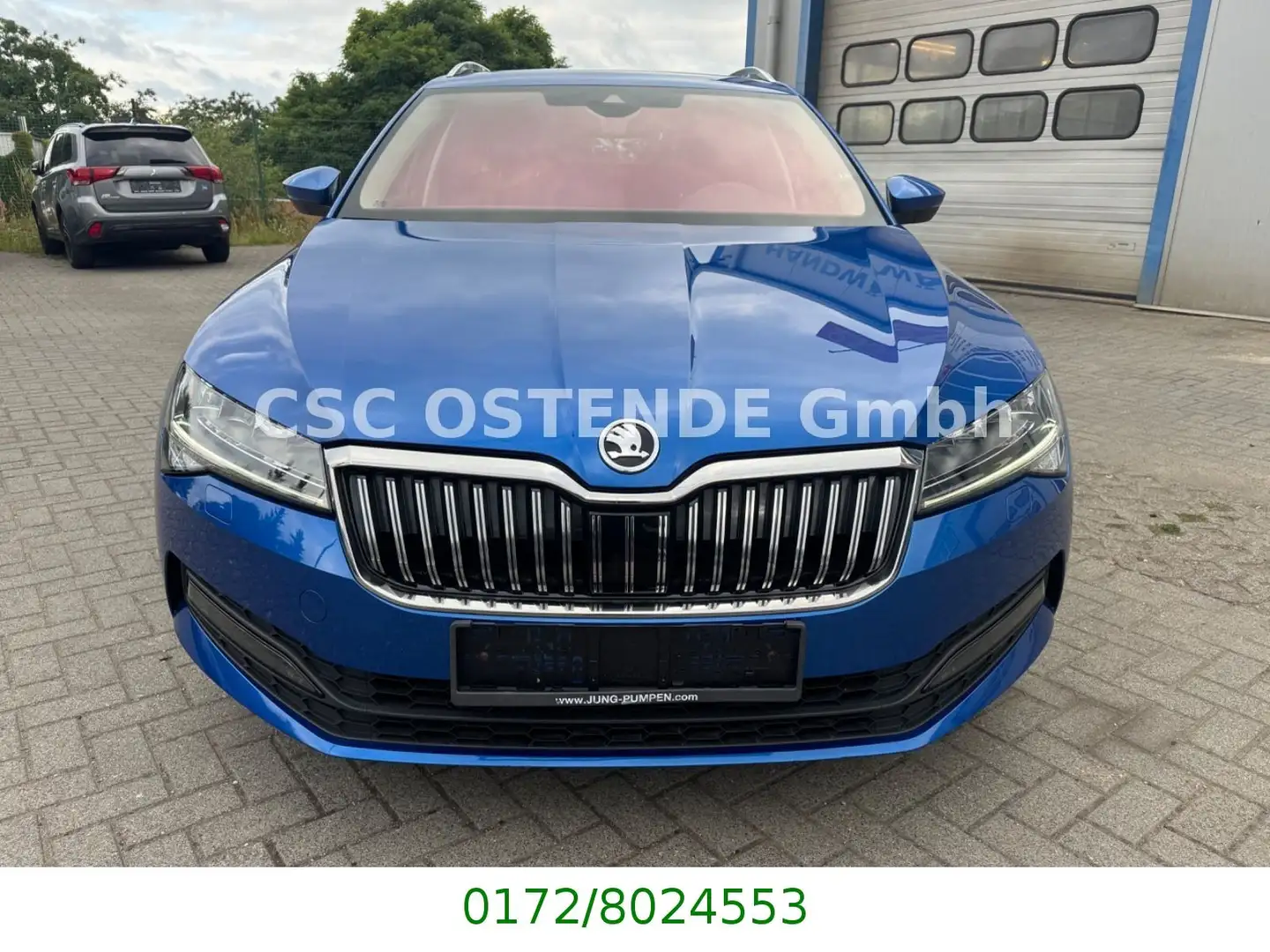 Skoda Superb 1.5 TSI DSG PANO VIR ACC LED AHK TOTW.1.H Blauw - 2