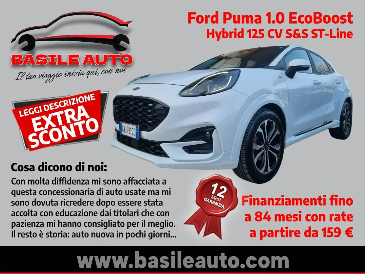 Ford Puma Puma 1.0 ecoboost h ST-Line s Wit - 1
