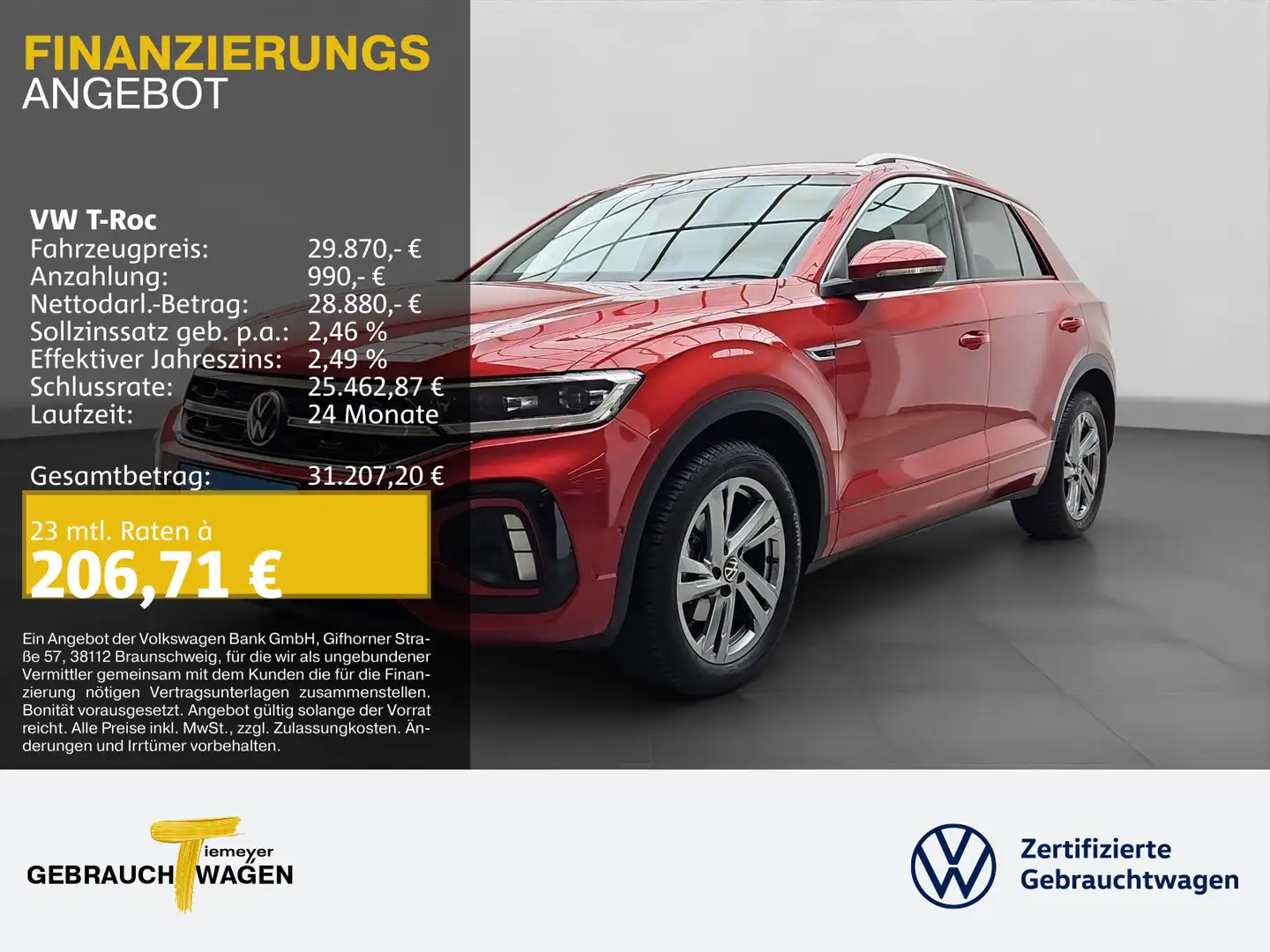Volkswagen T-Roc 1.5 TSI DSG R-LINE NAVI KAMERA MATRIX BEAT Rot - 1