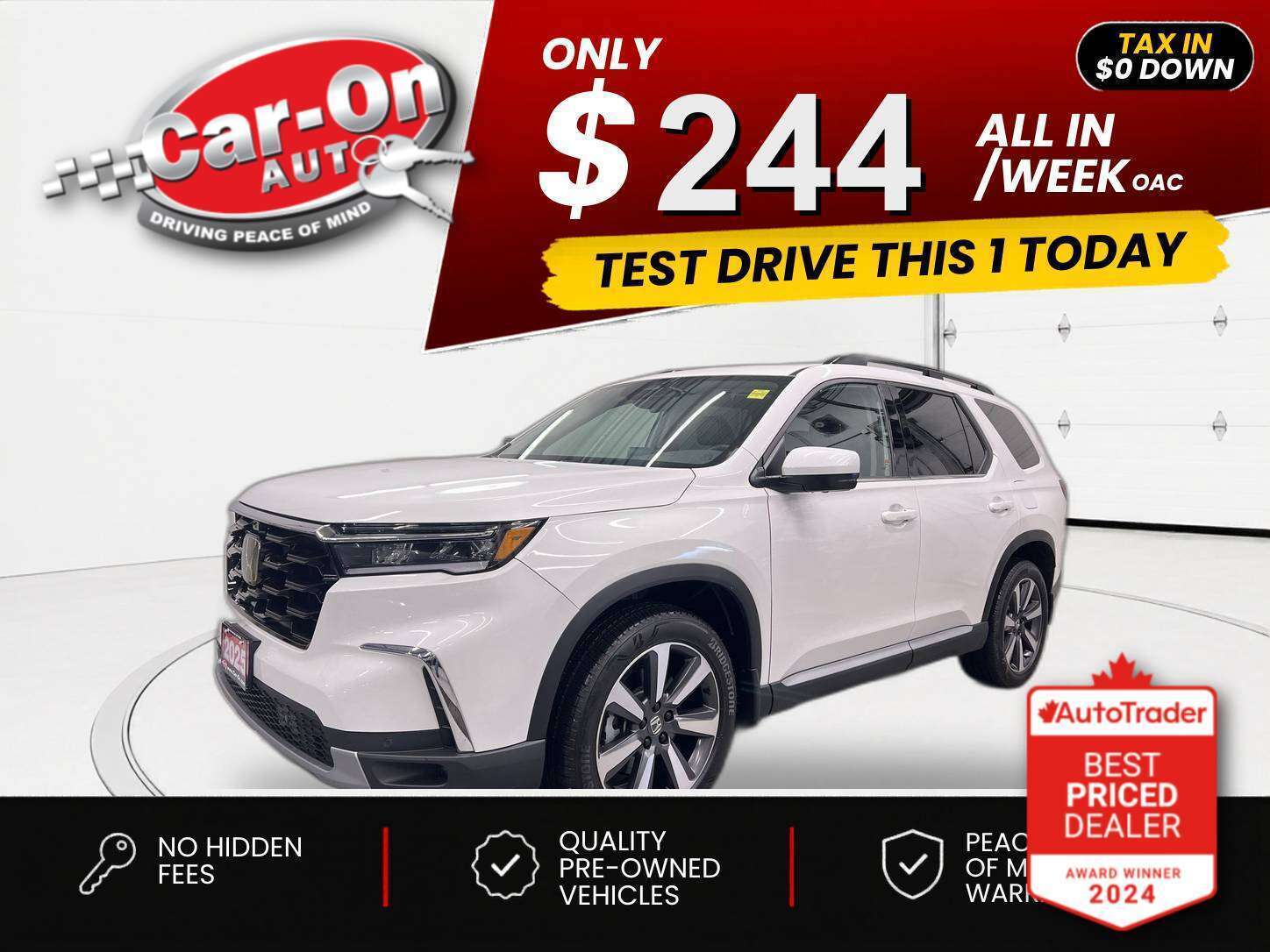 White 2025 Honda Pilot SUV / Crossover All-Wheel Drive Automatic