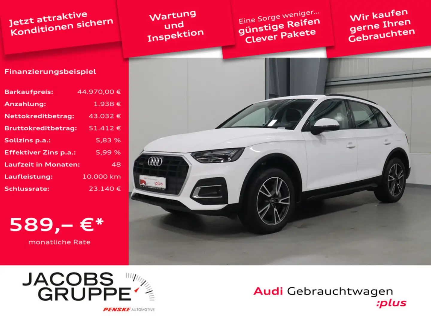 Audi Q5 50 TFSI e quattro B&O*LED*PDC * Weiß - 1