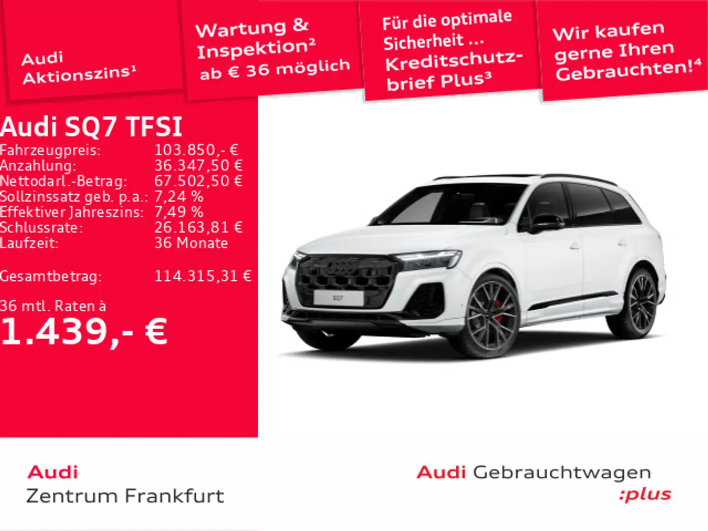 Audi SQ7 quattro tiptronic HD Matrix-LED Panoram Weiß - 1