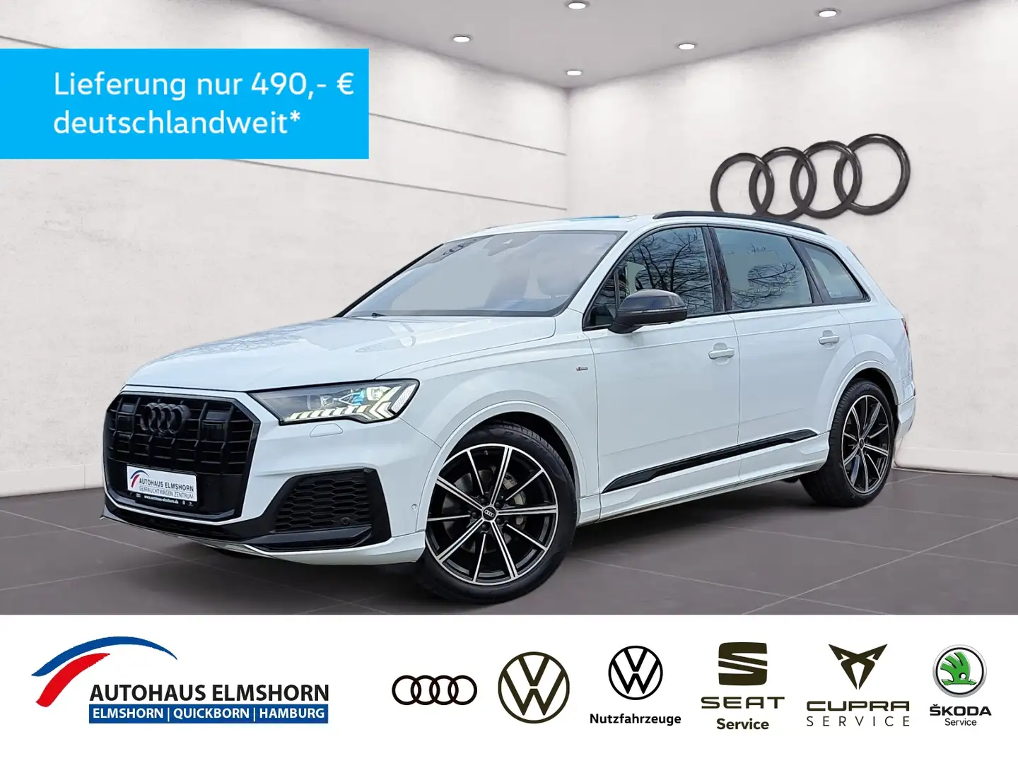 Audi Q7 S line 50 TDI quattro tiptr. PANO STANDHEIZ MATRI Blanc - 1