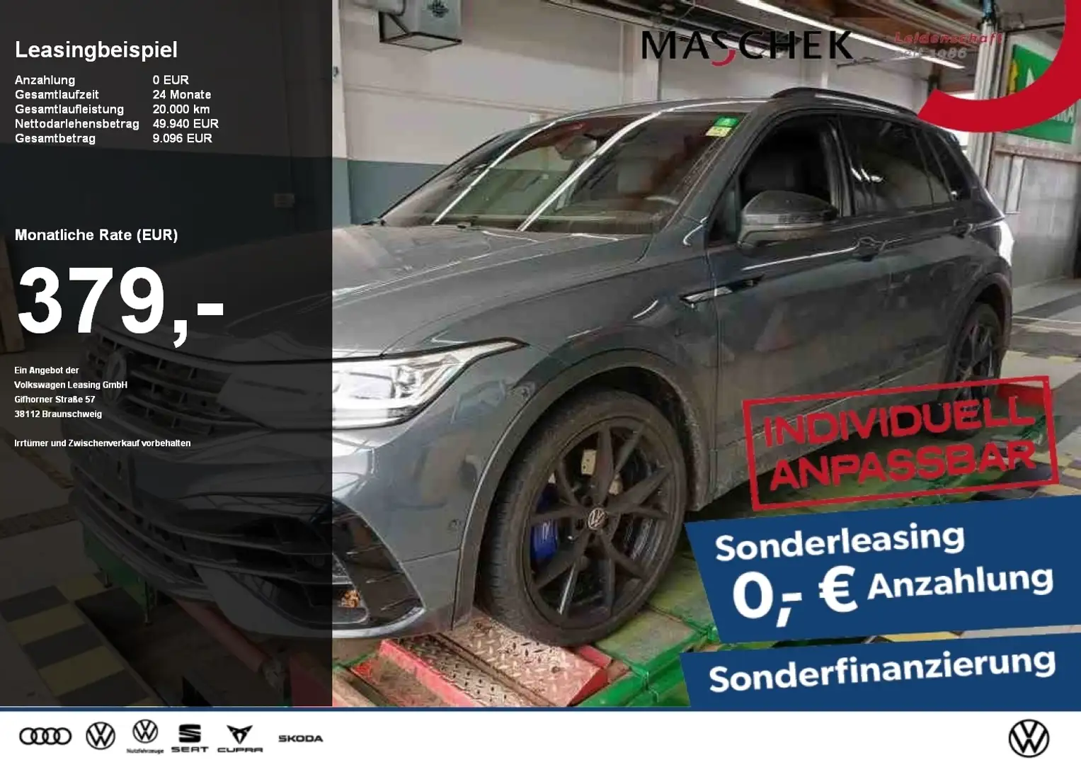 Volkswagen Tiguan R R-Performance UPE85t Sonderleasing!! Pano AHK Grau - 1