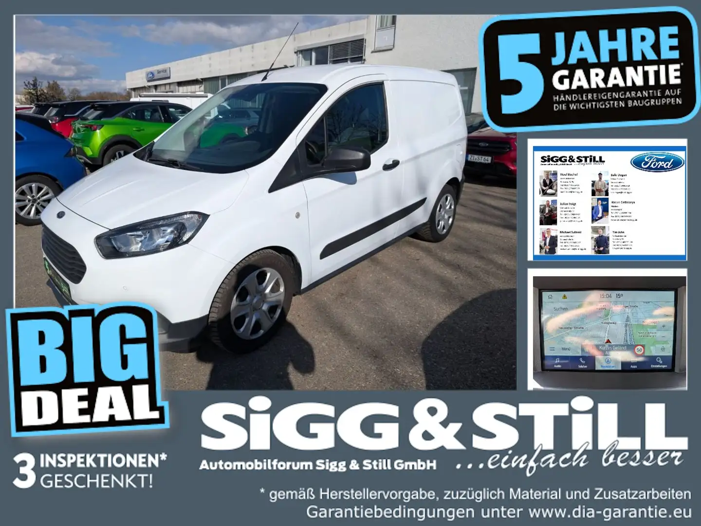 Ford Transit Courier 1.5 TDCi Trend NAVI*KLIMA*SHZ*PDC Weiß - 1