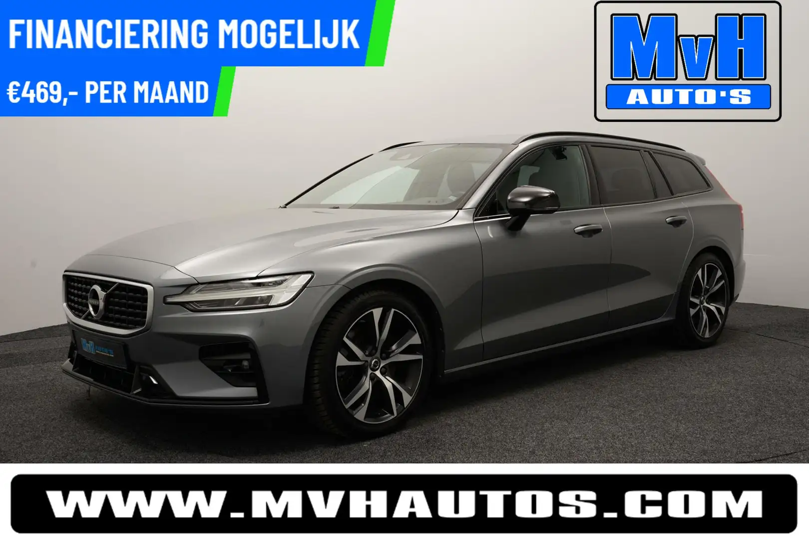 Volvo V60 2.0 T5 R-Design|251PK|DEALER|STOEL/STUUR.VERW|NAP Grijs - 1