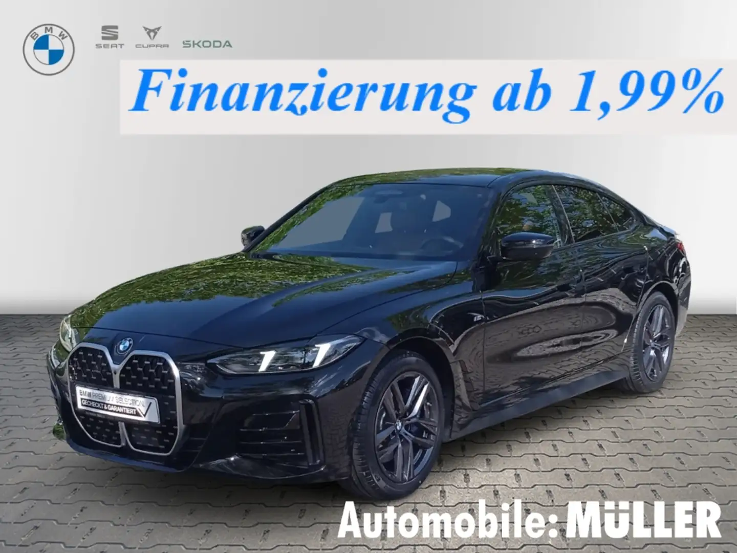 BMW 420 Gran Coupe i M-Sport*360°Kamera*HiFi*ACC*LED* Schwarz - 1