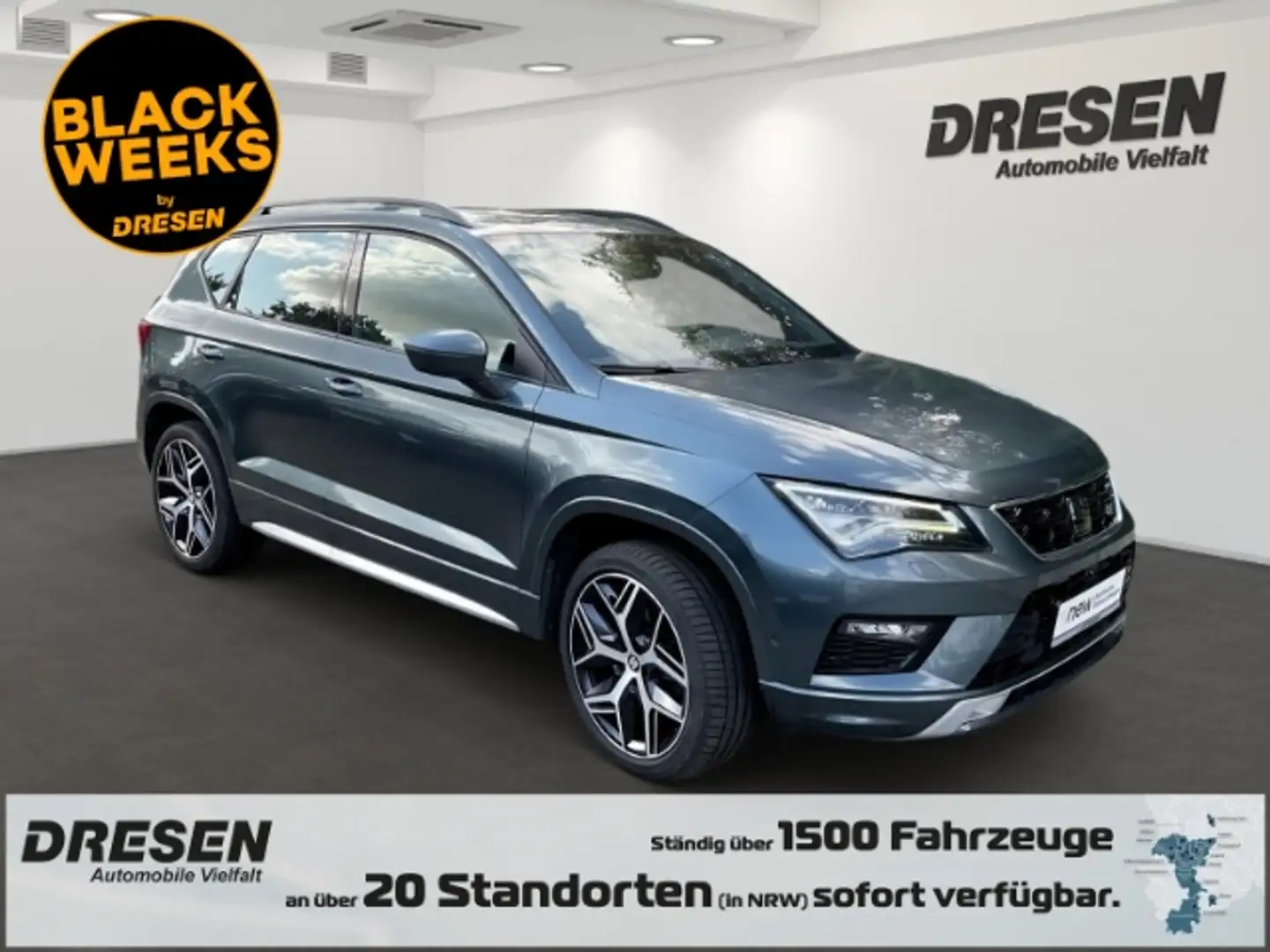 SEAT Ateca 2.0 TSI DSG 4Drive FR PANORAMASCHIEBEDACH AHK EL. Grijs - 1