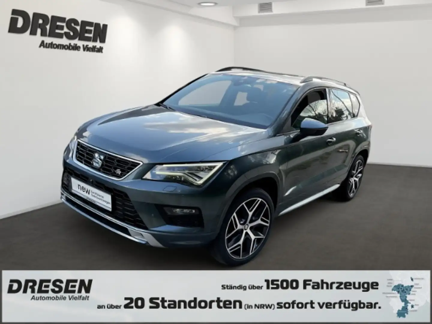 SEAT Ateca 2.0 TSI DSG 4Drive FR PANORAMASCHIEBEDACH AHK EL. Grijs - 2