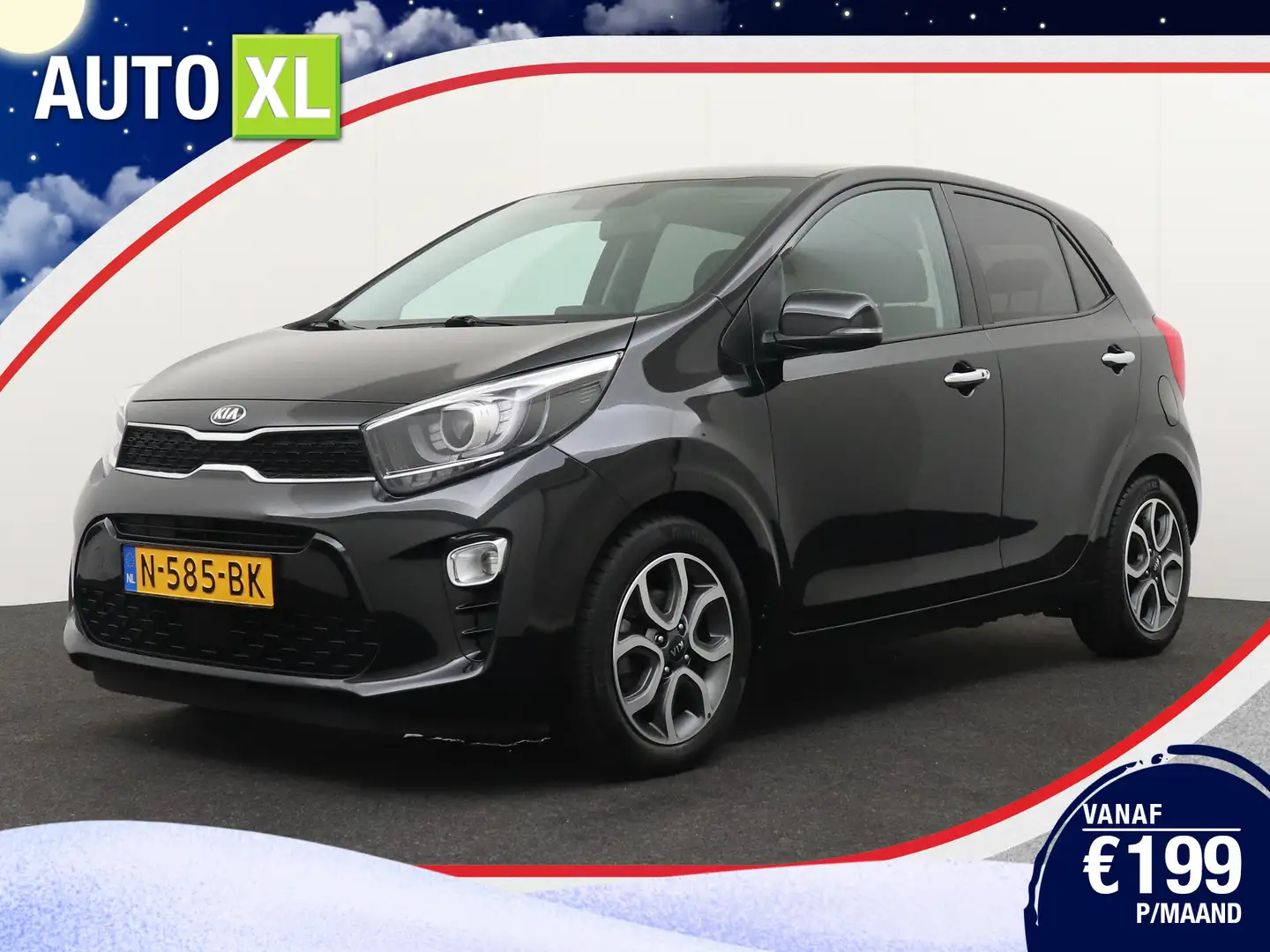 Kia Picanto 1.0 DPi DynamicPlusLine Camera Carplay Navi Climat Noir - 1
