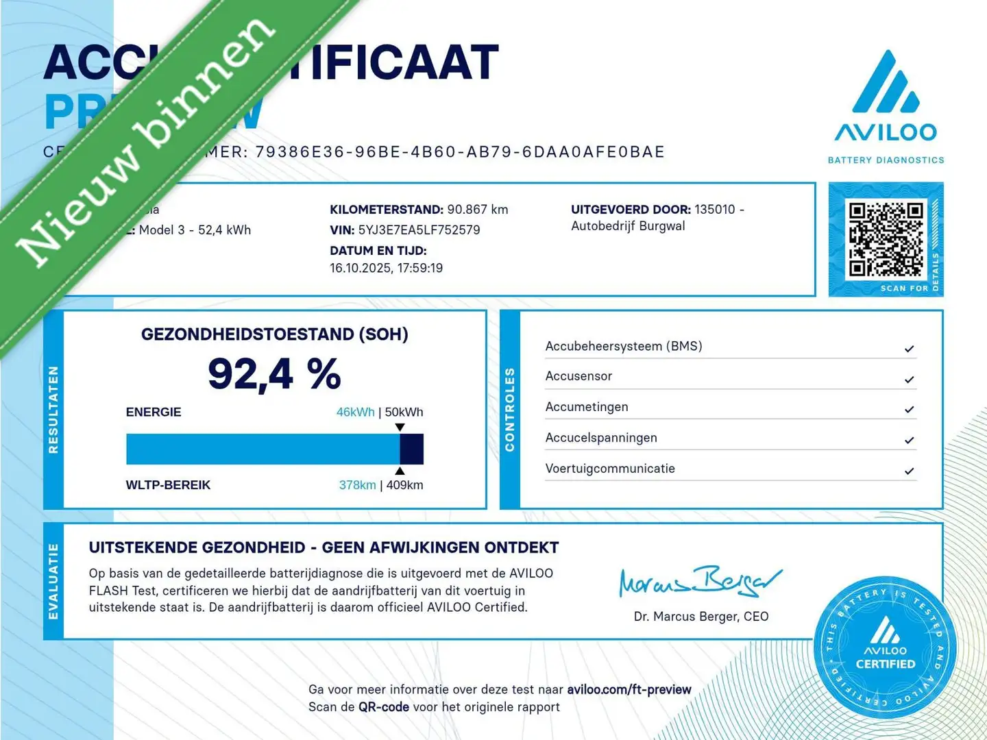 Tesla Model 3 Standard RWD Plus 60 kWh SOH 92% *ALL-IN PRIJS* Wit - 2