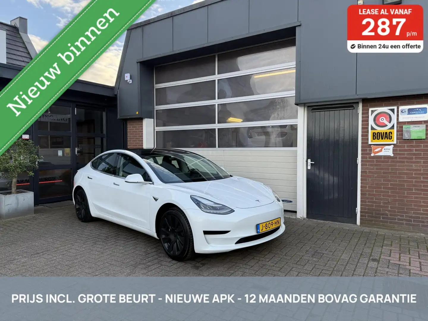 Tesla Model 3 Standard RWD Plus 60 kWh SOH 92% *ALL-IN PRIJS* Wit - 1