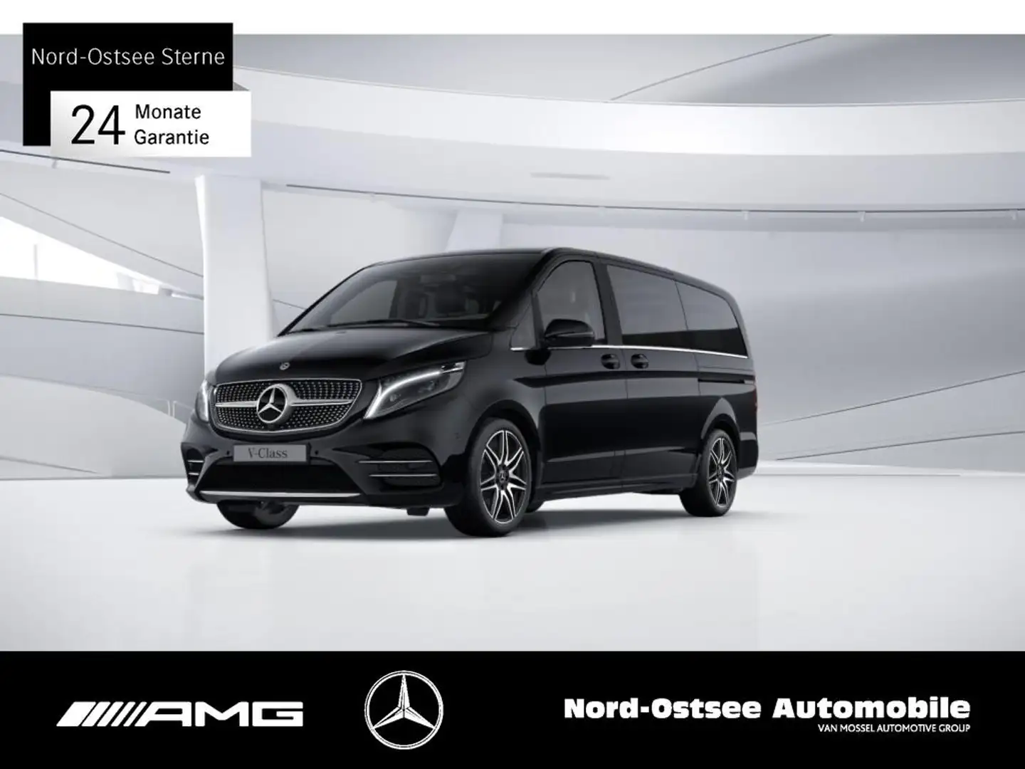 Mercedes-Benz V 300 EXCLUSIVE AMG 4MATIC AHK 2,5t DISTR 360° Zwart - 1