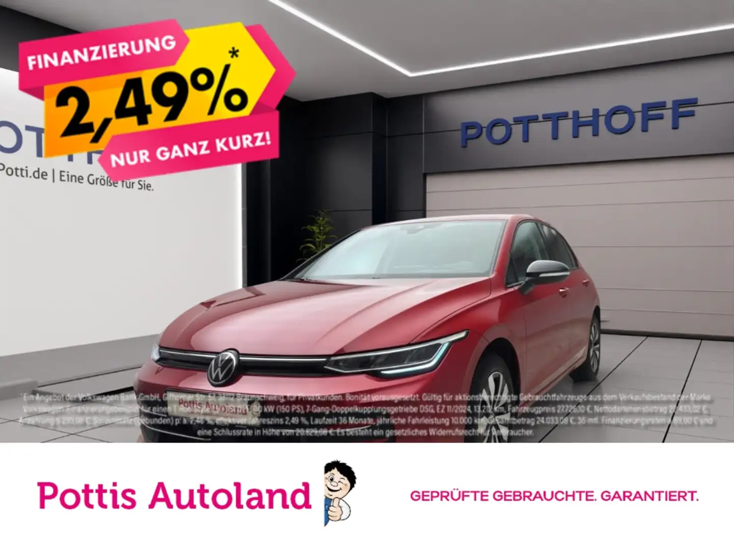 Volkswagen Golf 1.5 eTSI DSG GOAL KAMERA KLIMA HuD HARMAN Rot - 1
