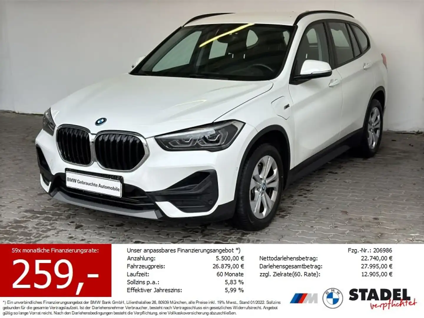 BMW X1 xDr25e Advantage LED.ParkAs.DAB.SHZ.SportLR Bianco - 1