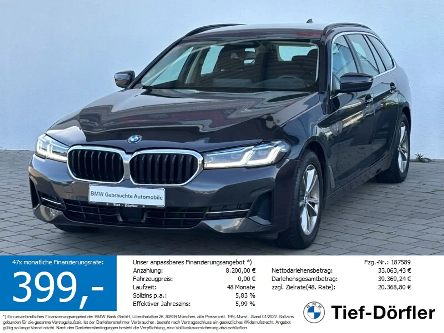 BMW 540 d xDr. Tour. LASER/HUD/SoftClose/KFZG/HIFI Grau - 1
