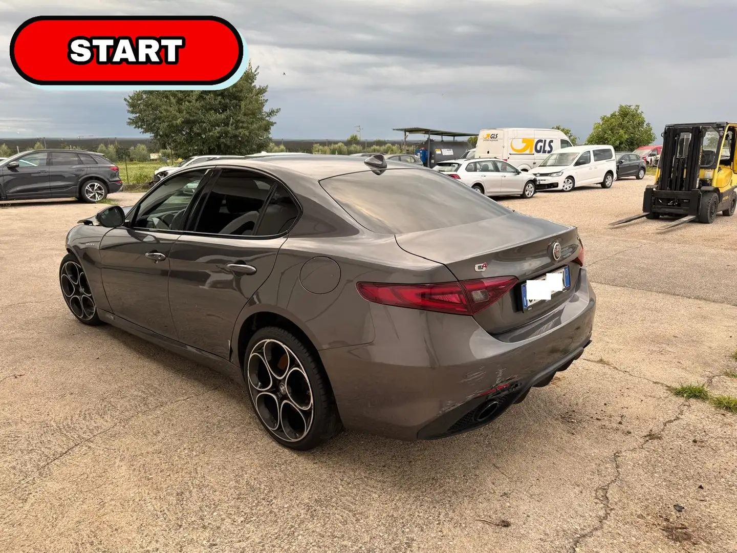 Alfa Romeo Giulia 2.2 t Veloce Ti Q4 210 cv auto START - INCIDENTATA Gris - 1