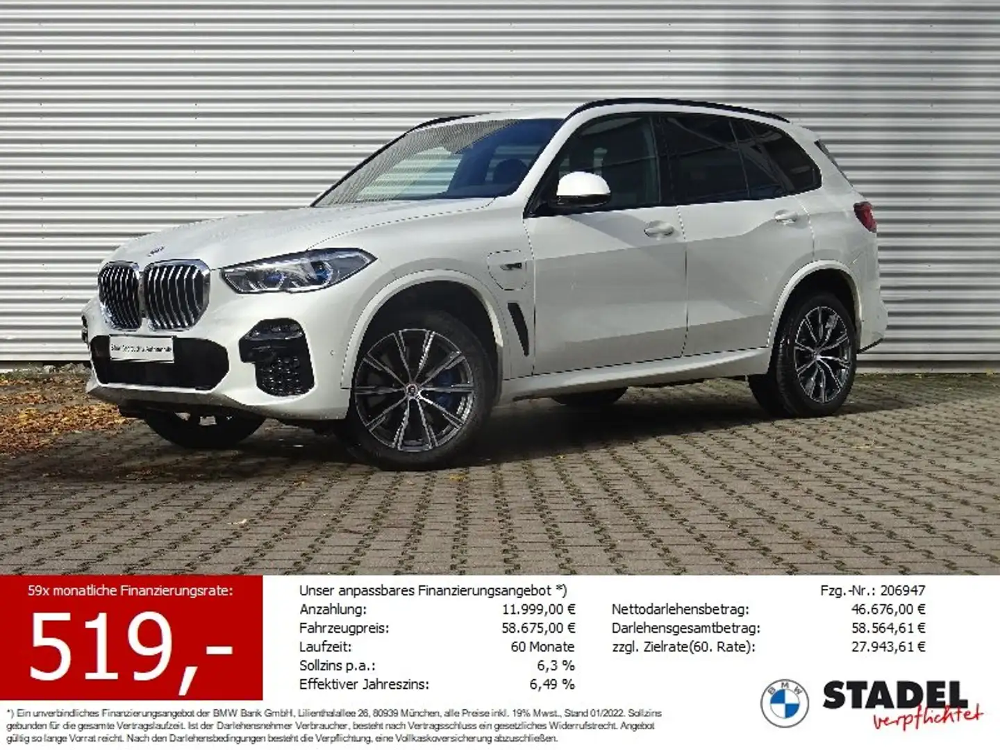 BMW X5 xDrive45e M Sport Laser HuD DriveAssist 360° Weiß - 1