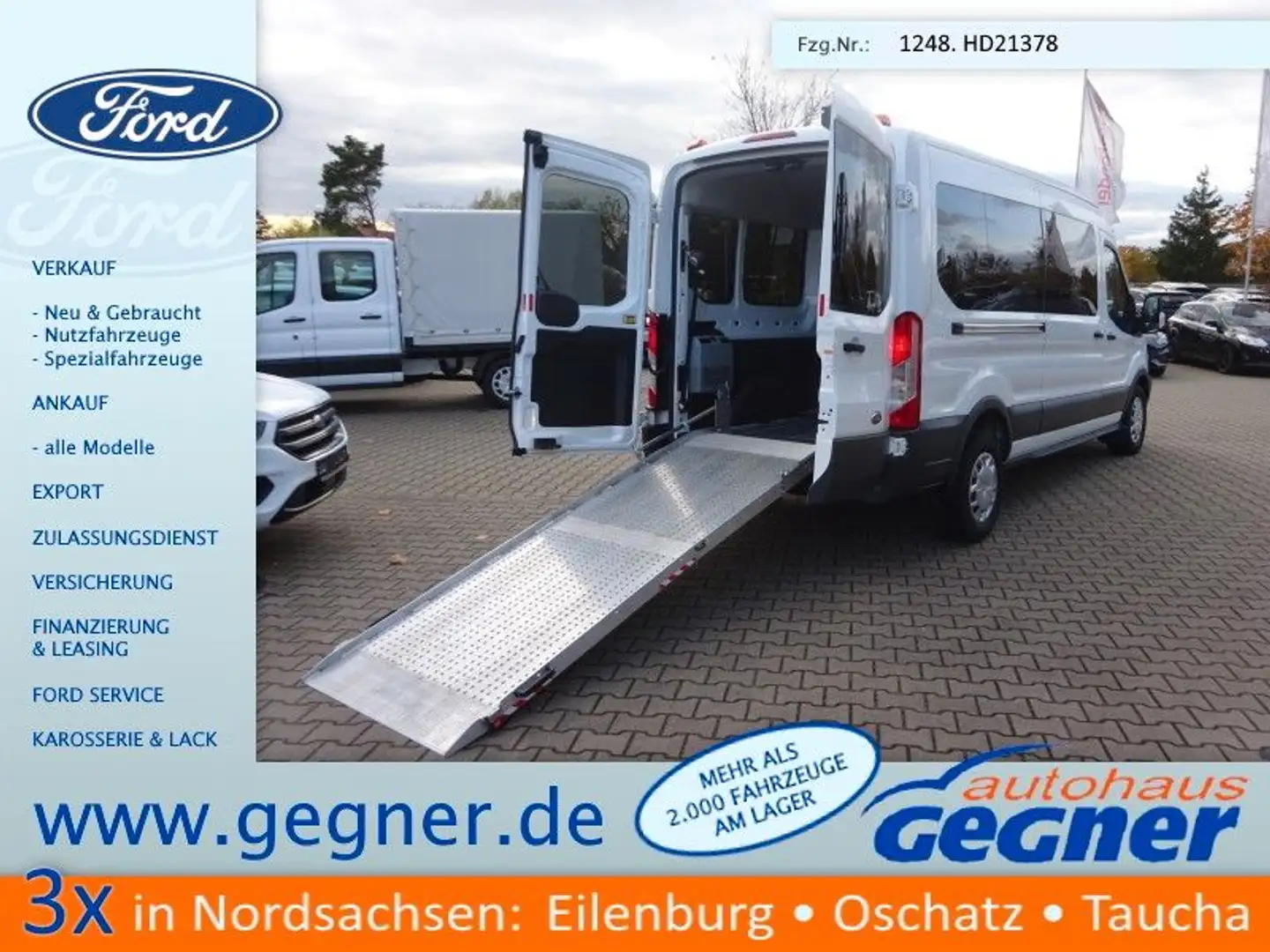 Ford Transit Kombi 350 L3H2 Trend BTW KMP Flexboden Blanc - 1