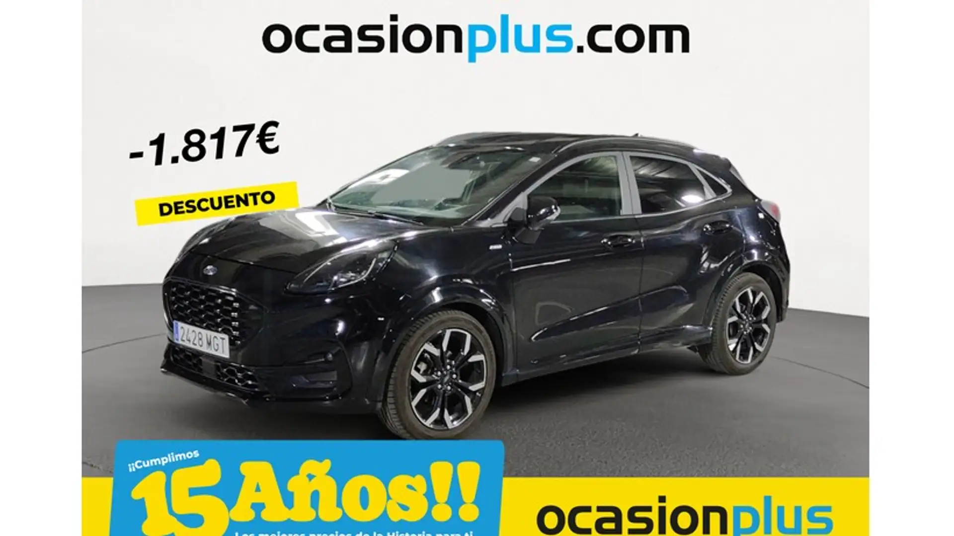 Ford Puma 1.0 EcoBoost MHEV ST-Line X Aut. 125 Zwart - 1