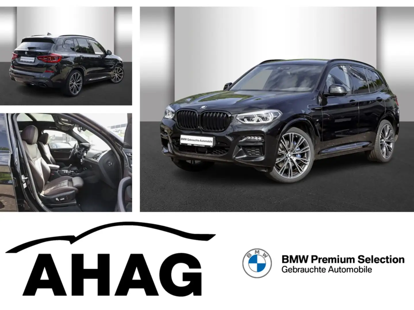 BMW X3 M40d AT Navi Leder Tempom.aktiv Panoramadach Bluet Black - 1