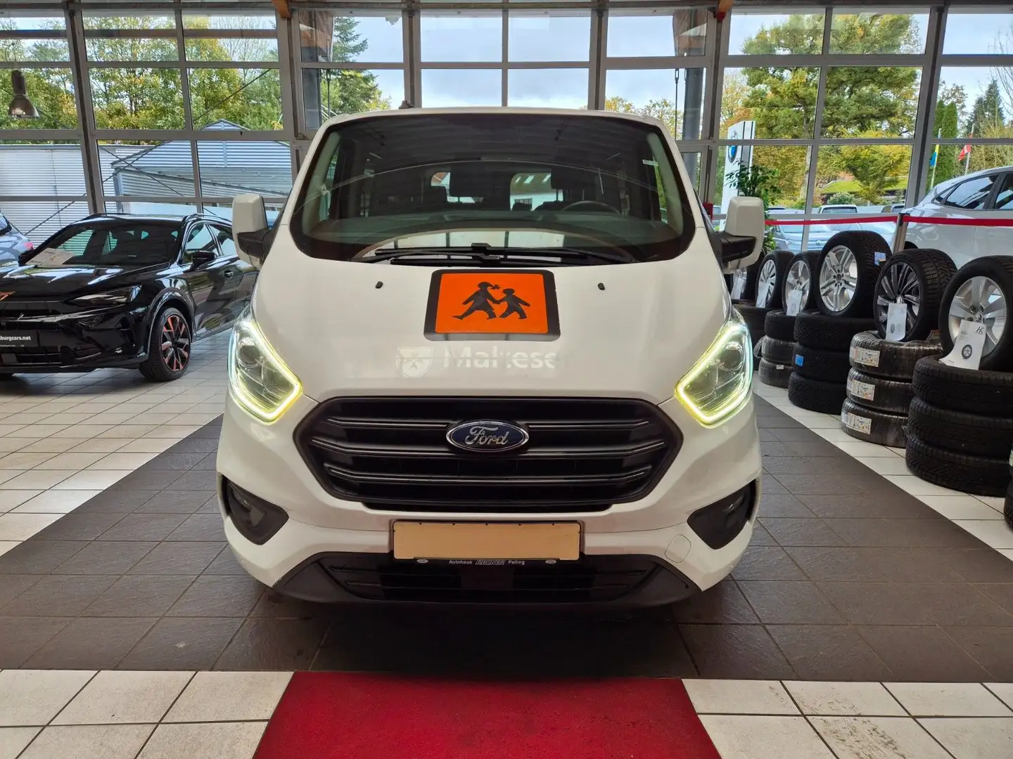 Ford Transit Custom 9Sitzer Klima DAB PDC Blanc - 1