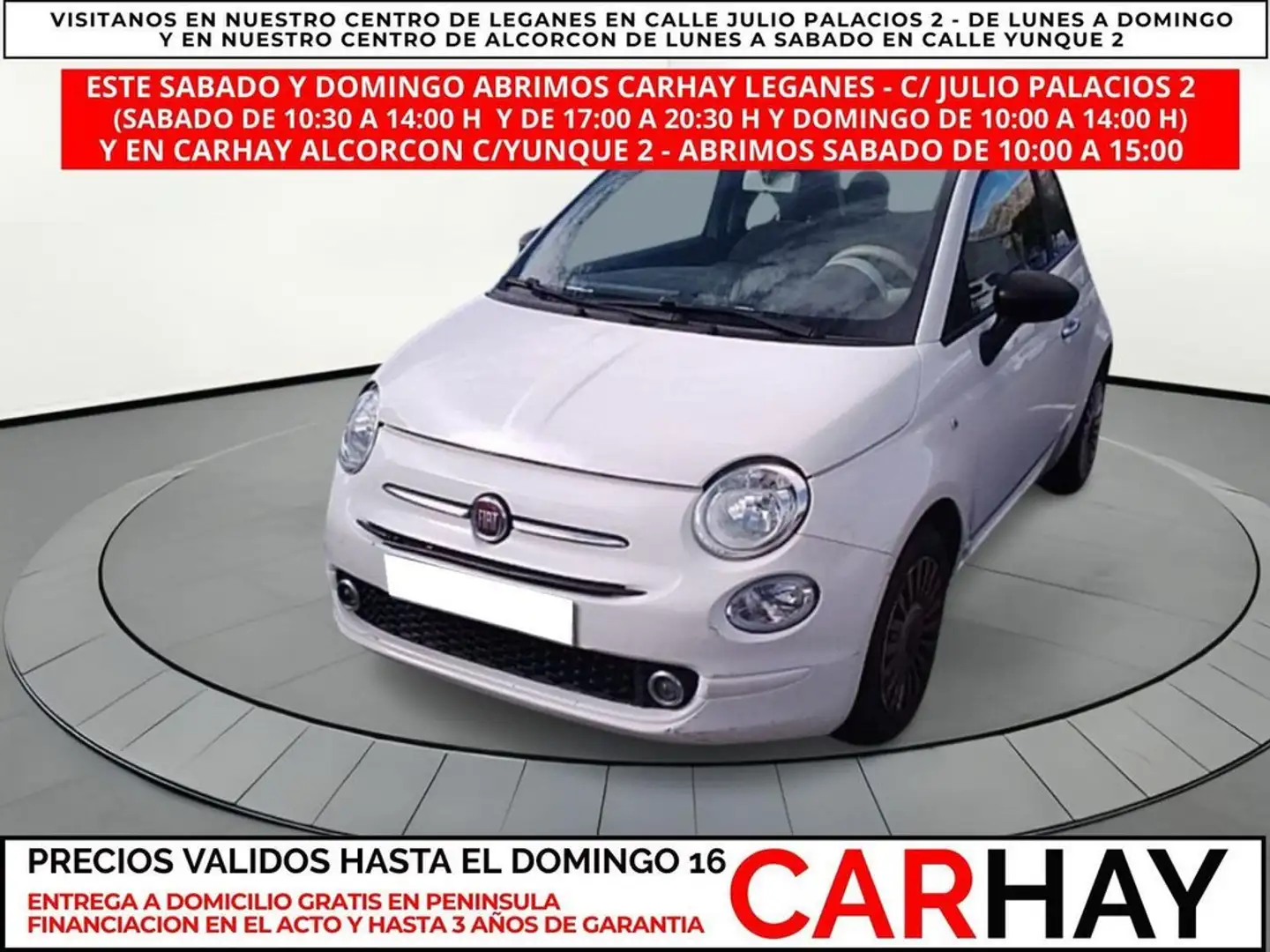 Fiat 500 1.2 8v 51kW (69CV) Pop Blanc - 1