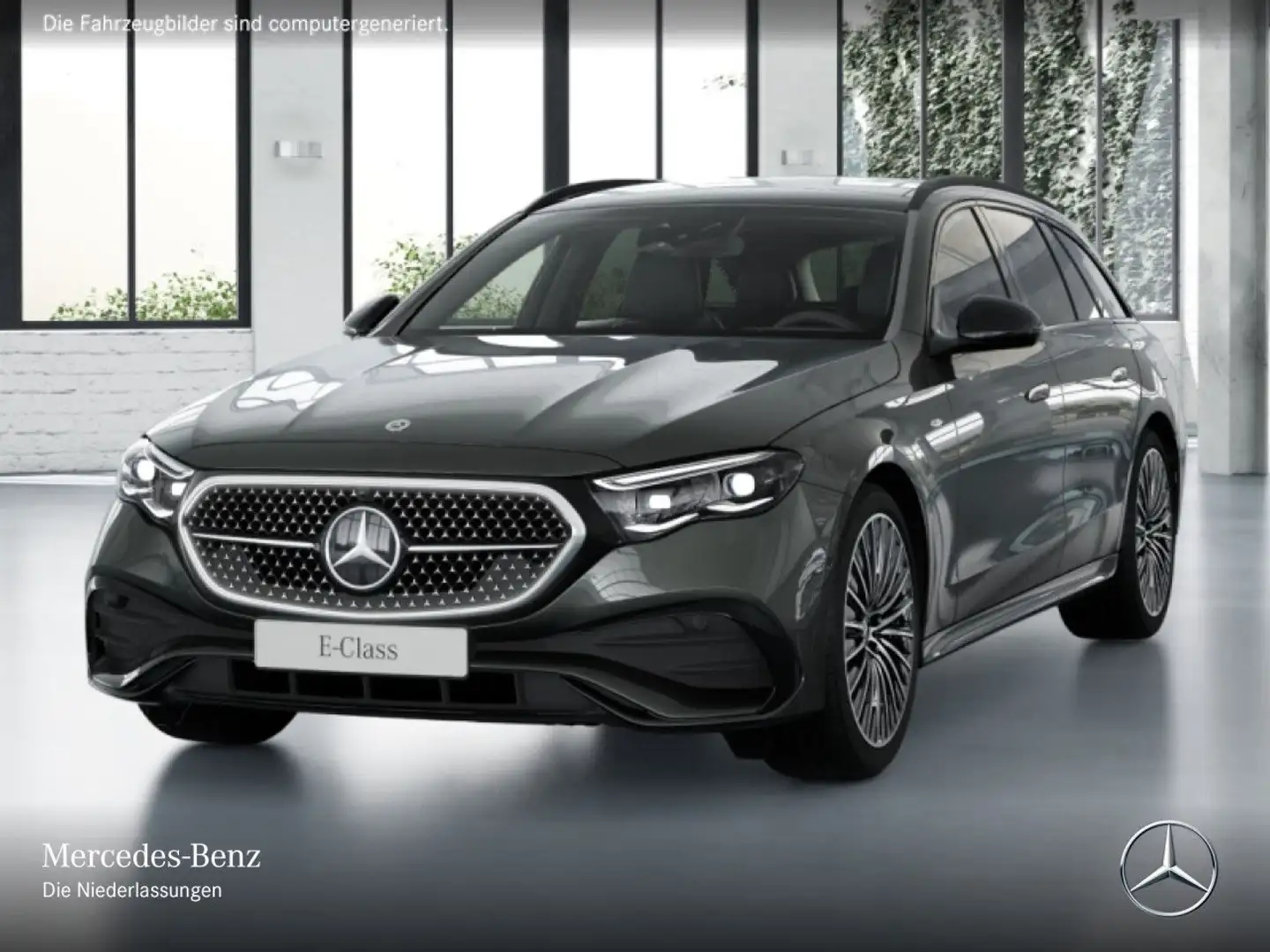 Mercedes-Benz E 300 de T Hybrid AMG Fahrass 360° Pano Burmester Grau - 2