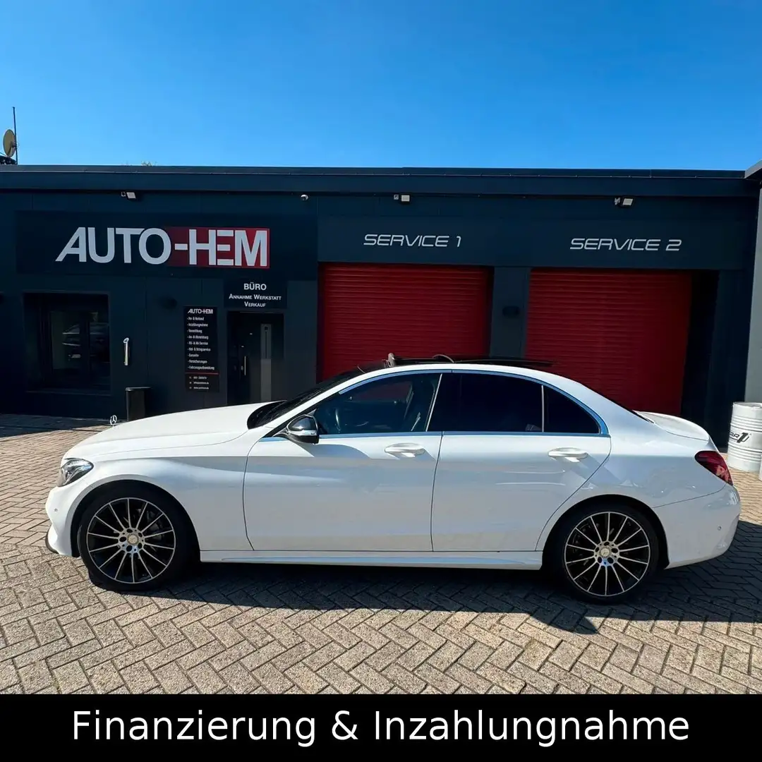 Mercedes-Benz C 200 Lim. AMG Line Pano LED Head Up Leder Weiß - 2