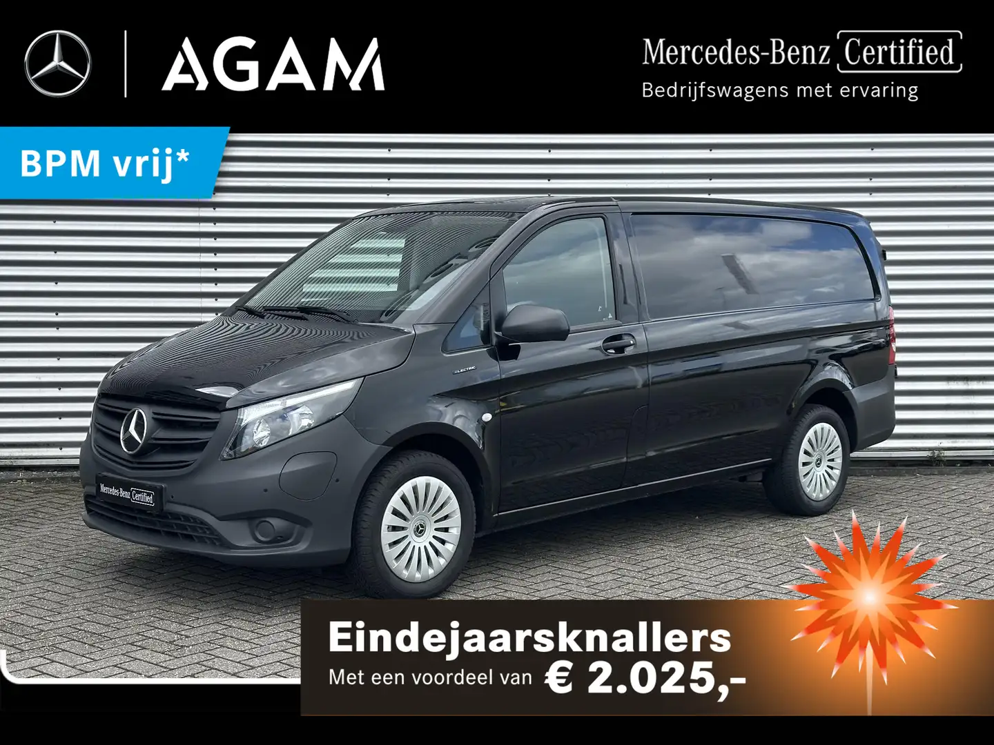 Mercedes-Benz Vito eVito 60kWh 100% Elektrisch 286km wltp Noir - 1