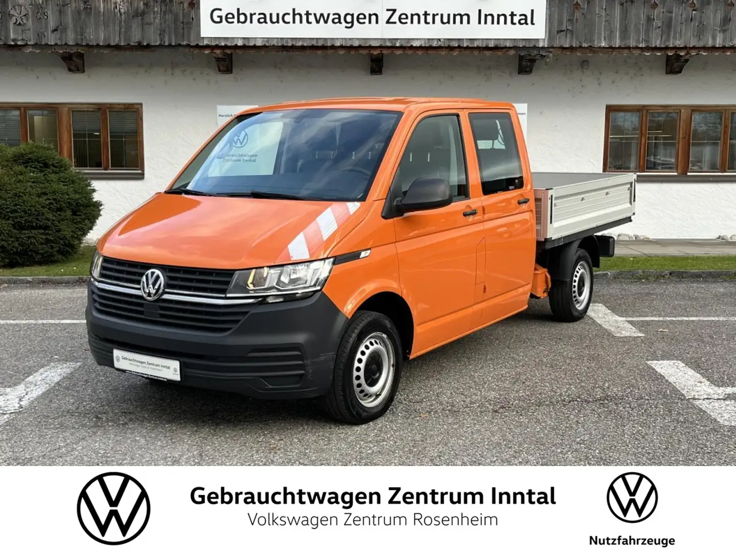 Volkswagen Transporter Pritsche DoKa LR 2,0 TDI (AHK, Klima) Arancione - 1